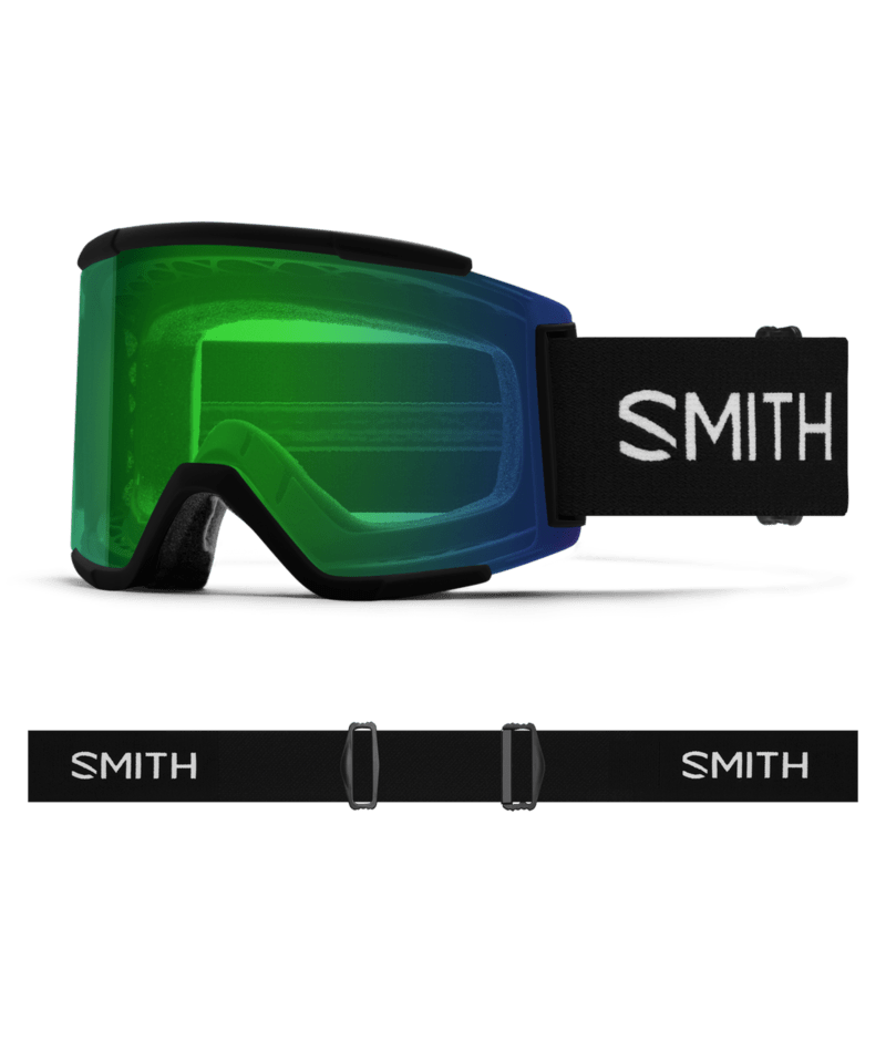 SMITH SQUAD XL BLACK | EVERYDAY GREEN MIRROR & STORM ROSE FLASH