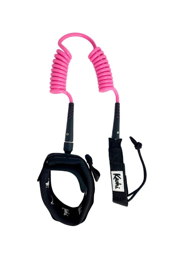 KAOHI DOUBLE COIL ANKLE LEASH - 1.5" CUFF NO GRIP