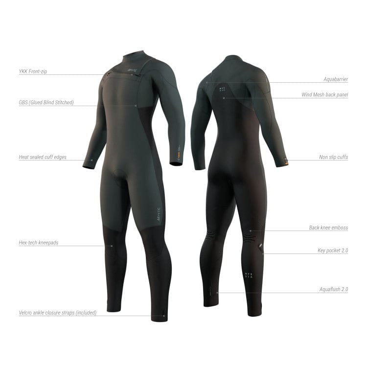 MYSTIC M WETSUIT MAJESTIC 5/3 FRONT ZIP