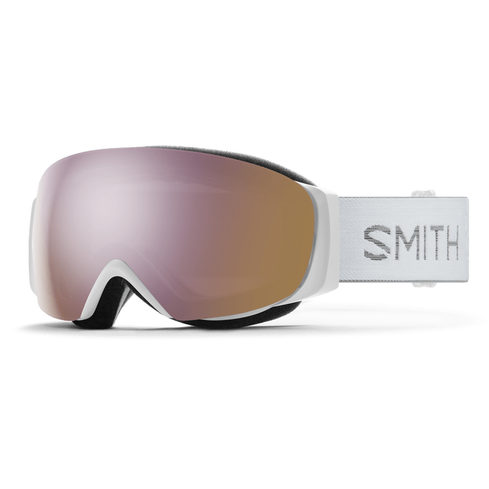 SMITH I/O MAG S WHITE CHUNKY KNIT | EVERYDAY ROSE GOLD MIRROR & STORM ROSE FLASH