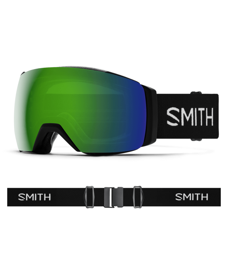 SMITH I/O MAG XL BLACK | SUN GREEN MIRROR & STORM ROSE FLASH
