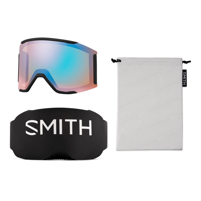 SMITH SQUAD MAG BLACKOUT | SUN BLACK & STORM BLUE SENSOR MIRROR