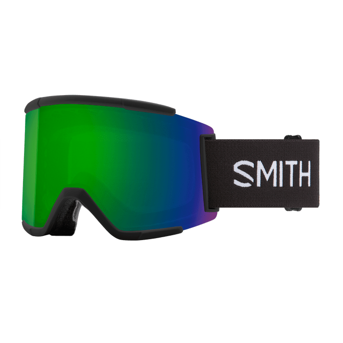 SMITH SQUAD XL BLACK | SUN GREEN MIRROR & STORM ROSE FLASH