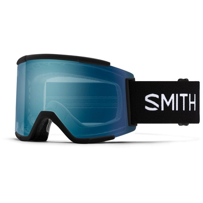 SMITH SQUAD XL LOW BRIDGE FIT BLACK | EVERYDAY BLUE MIRROR & STORM BLUE SENSOR MIRROR