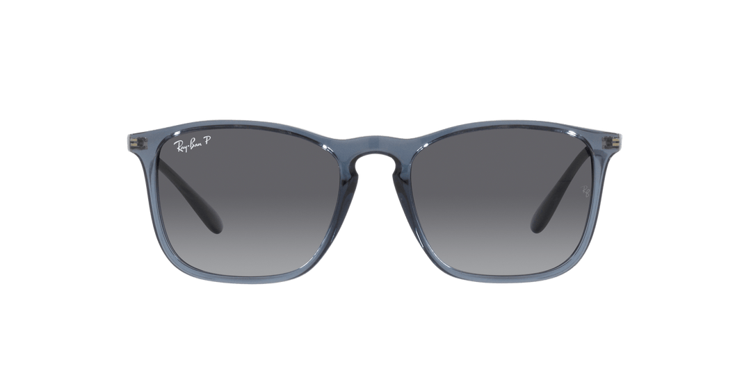 RAY BAN CHRIS TRANSPARENT BLUE | GRAY GRADIENT POLARIZED