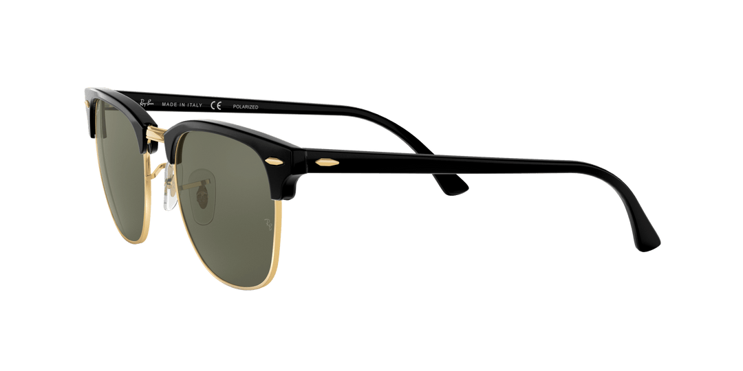 RAY BAN CLUBMASTER BLACK | GREEN CLASSIC G-15 POLARIZED