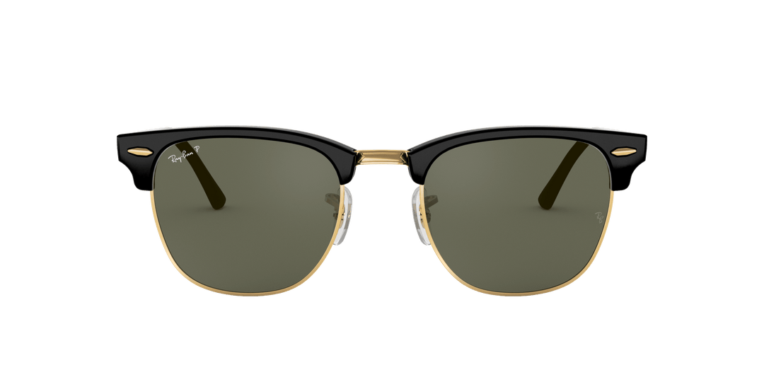 RAY BAN CLUBMASTER BLACK | GREEN CLASSIC G-15 POLARIZED