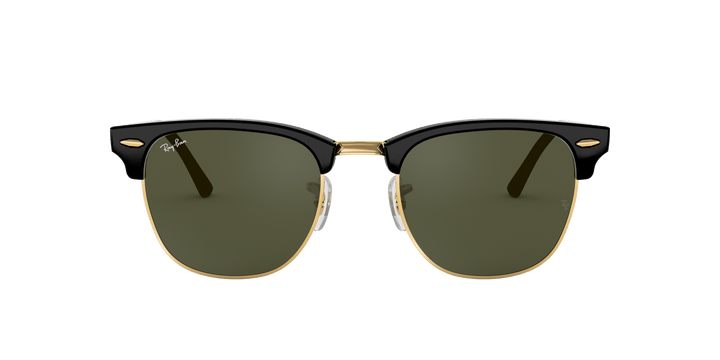 RAY BAN CLUBMASTER BLACK ON ARISTA | GREEN CLASSIC G-15