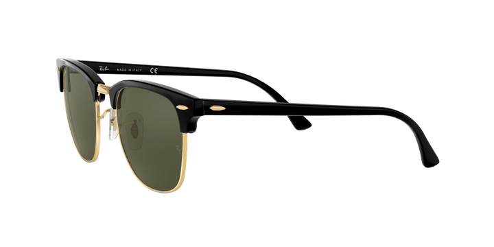 RAY BAN CLUBMASTER BLACK ON ARISTA | GREEN CLASSIC G-15