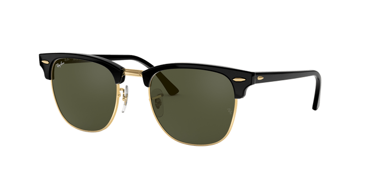 RAY BAN CLUBMASTER BLACK ON ARISTA | GREEN CLASSIC G-15