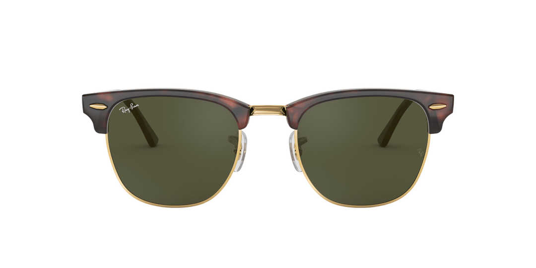 RAY BAN CLUBMASTER MOCK TORTOISE ON ARISTA | GREEN CLASSIC G-15