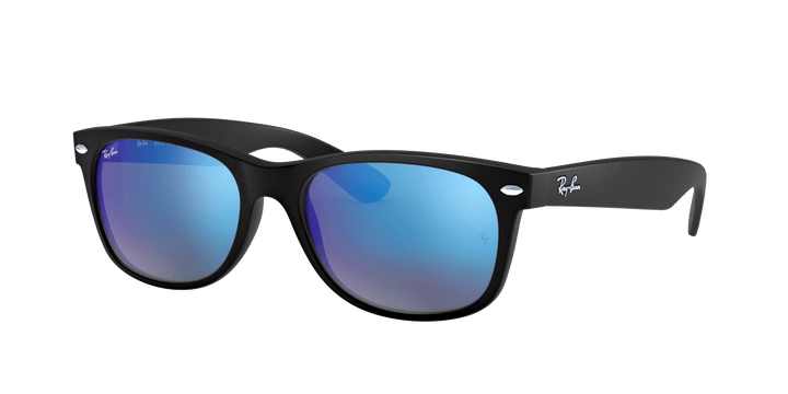 RAY BAN NEW WAYFARER RUBBER BLACK | BLUE MIRROR